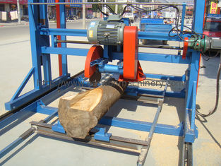लकड़ी Dia700mm क्षैतिज बैंड Sawmill 11kw एंजेल डबल कट