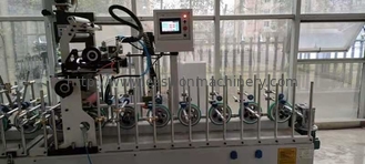 एल्युमीनियम/Wpc/upvc/pvc के लिए Pur Hot Melt MDF वुड प्रोफाइल रैपिंग मशीन